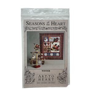 Vintage Seasons of the Heart Winter Wall Quilt Pattern Art To Heart 1994